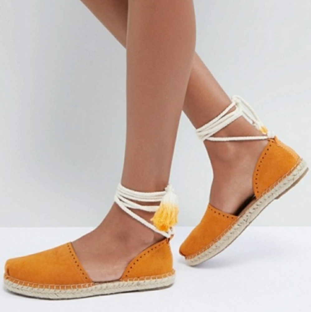 Toms Saffron Suede Women's Katalina Espadrilles